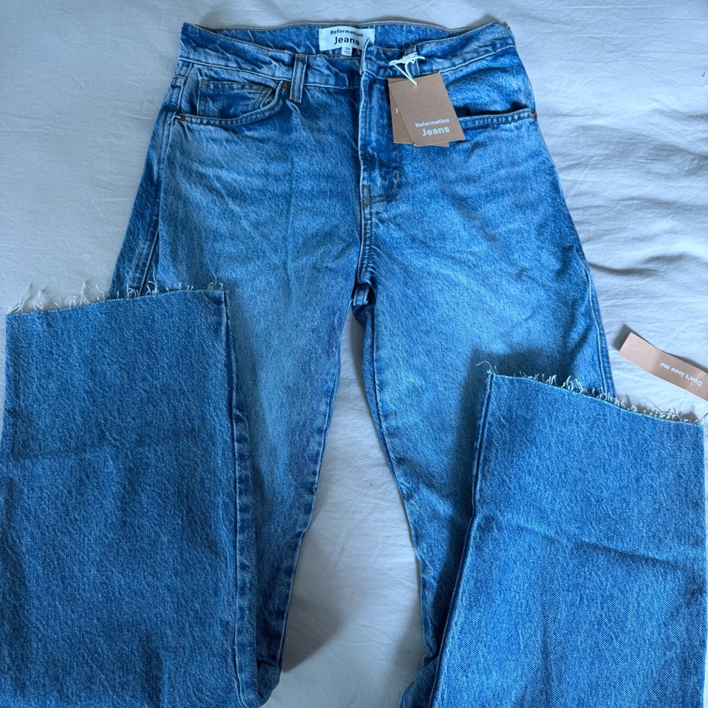 Reformation Val 90s Mid Rise Straight Jeans Size 24 - Picture 2 of 5